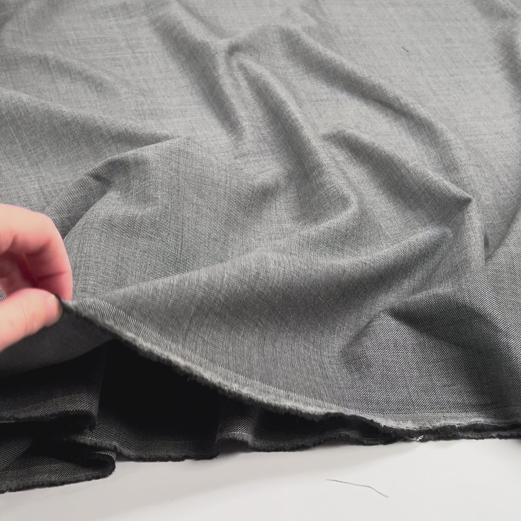 British Dark Grey Worsted Wool Suiting Fabric Hardcastle Video