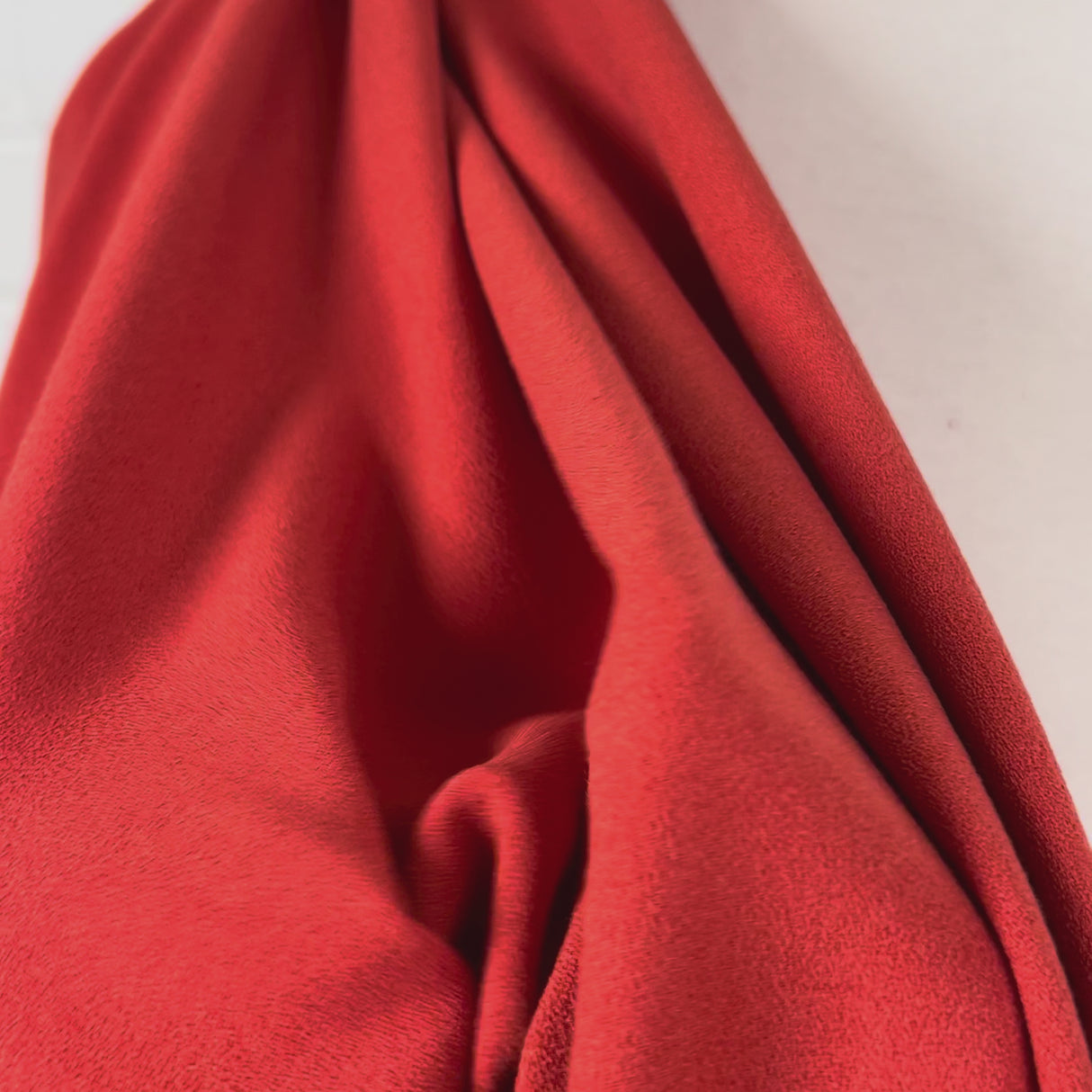 Soft Textured Stretch Dressmaking Fabric | Italian Crepe - Rust Video