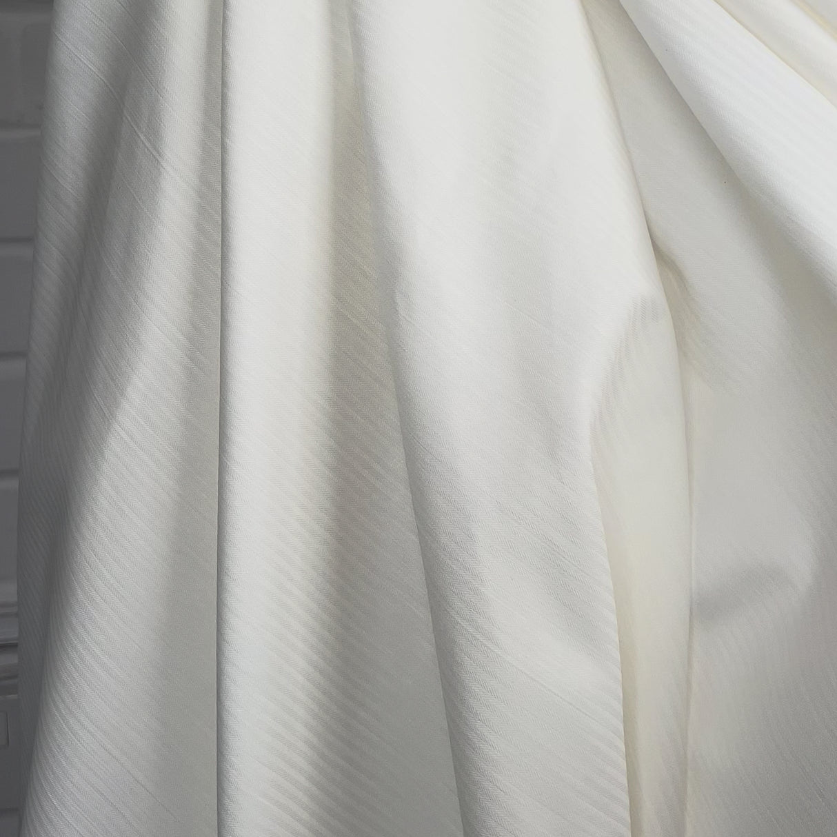 Windsor Cream Italian Cotton Stripe Shirt Fabric Video