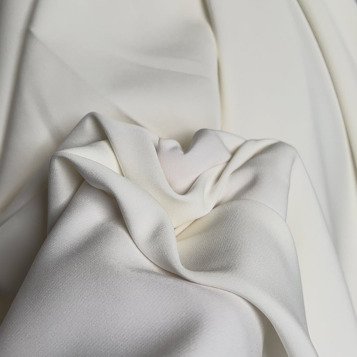 Polyester Elastane Stretch Suiting Crepe Fabric Femme Fatale Ivory Video