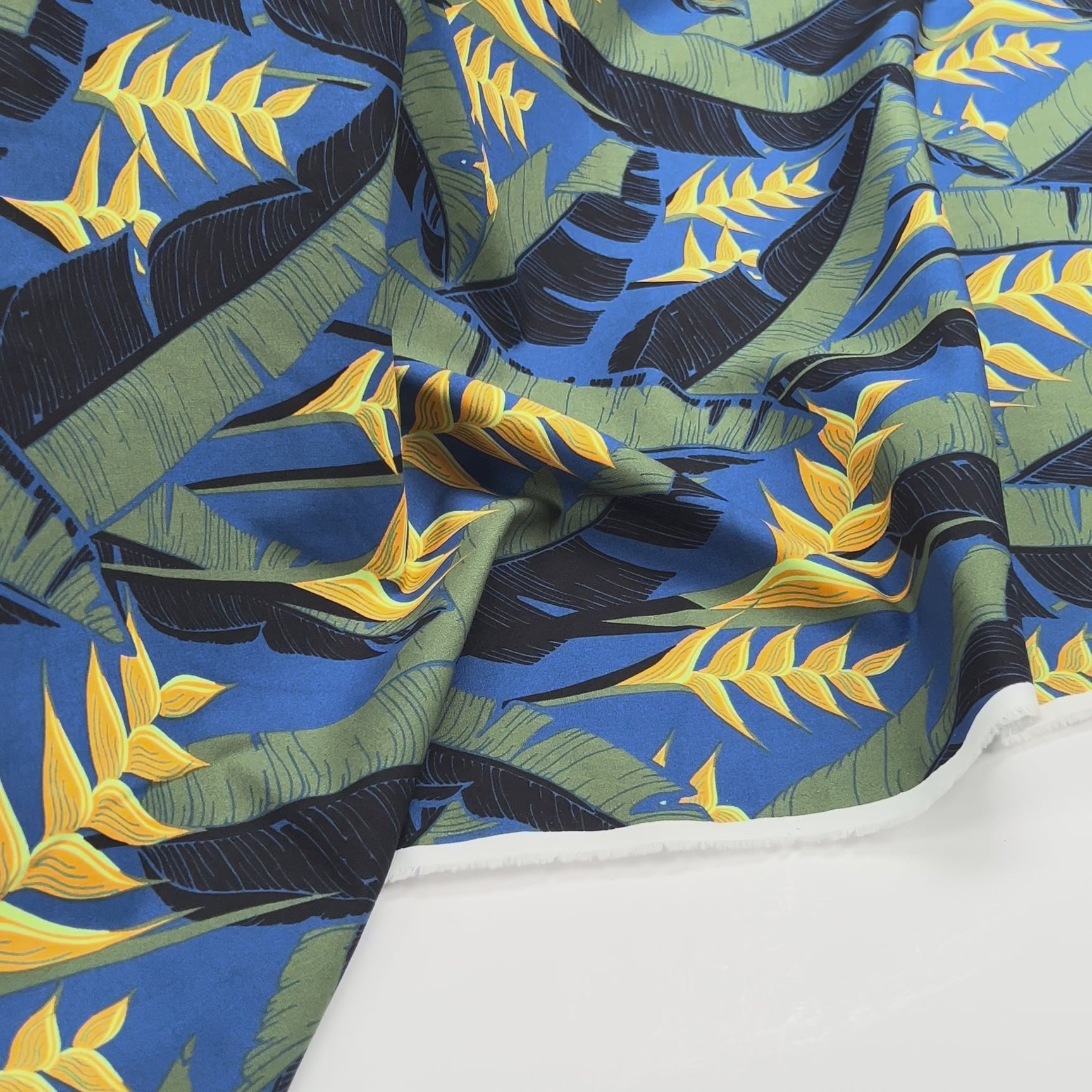 Tropical Leaf 100% Cotton Shirting Dressmaking Fabric Big is Best Video
