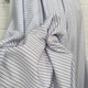 Cotton Rigato Double Blue White Italian Stripe Fabric Video