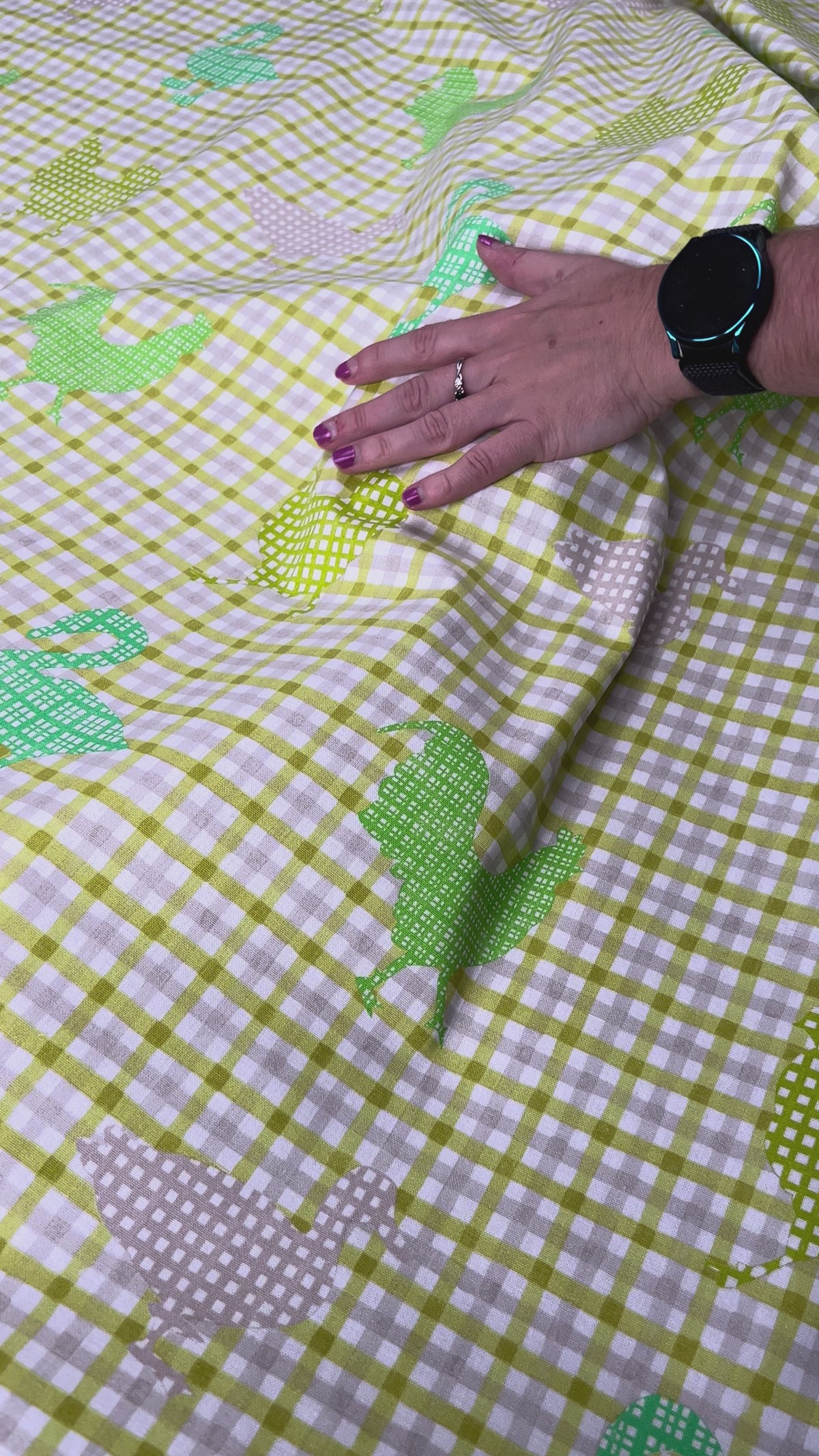 Gingham Chicken Printed Cotton Fabric Designers Guild Rosecomb Video