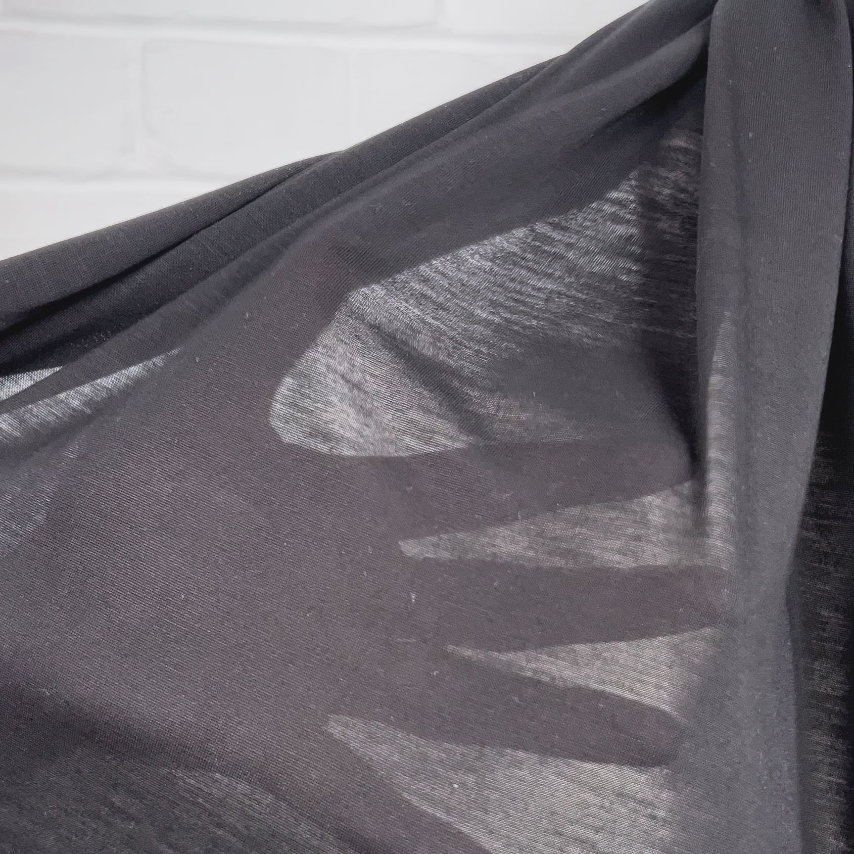 Seacell Jersey Black Plain Knitted Stretch TShirt Fabric Video