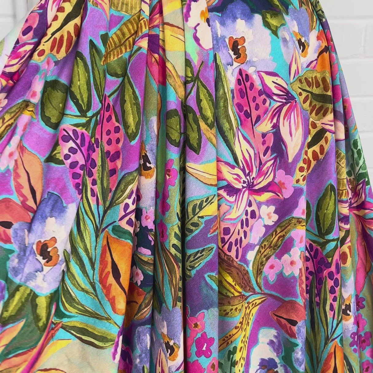 Italian Floral Viscose Dressmaking Fabric Adelina Video