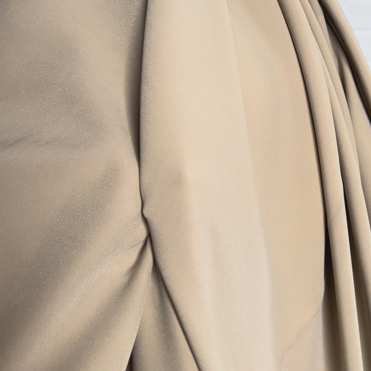 Polyester Elastane Stretch Suiting Crepe Fabric Femme Fatale Nude Video