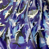 Printed Pu Polyurethane Shark Coat Bag Material Cu2