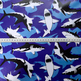 Printed Pu Polyurethane Shark Coat Bag Material S