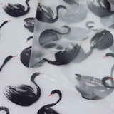Printed Pu Polyurethane Swan Coat Bag Material Cu