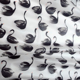 Printed Pu Polyurethane Swan Coat Bag Material Cu1