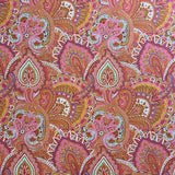 Printed Canvas Jo Pink Paisley Patterned Cotton Duck Fabric