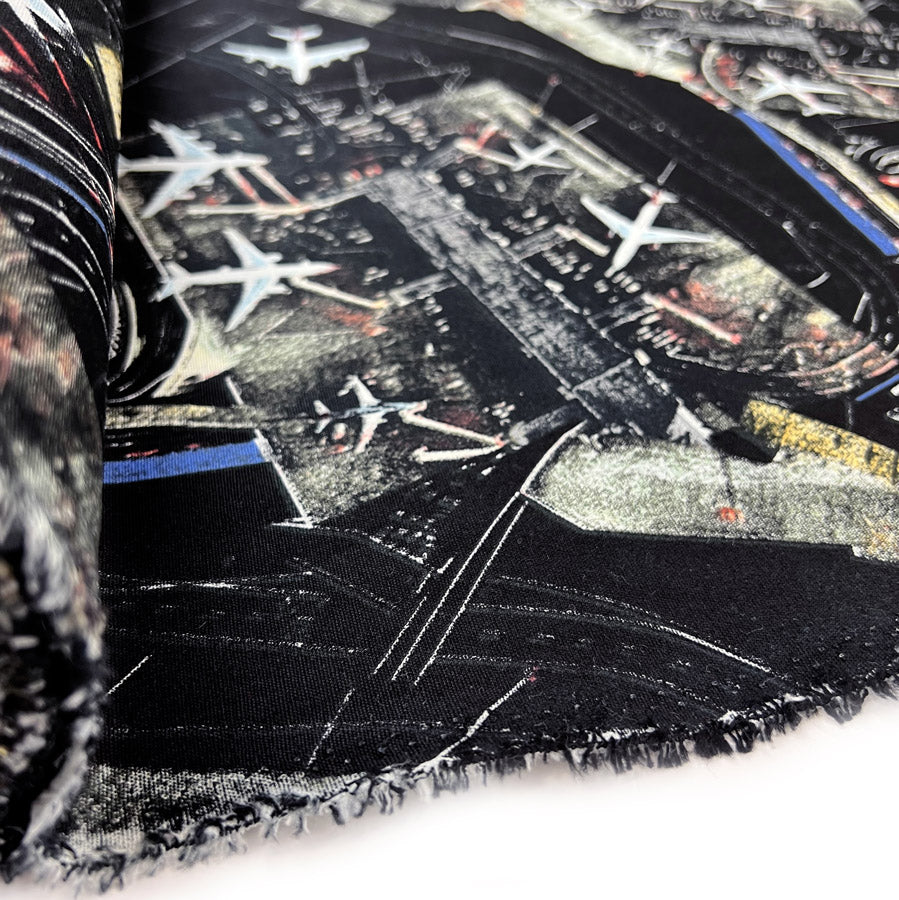 Printed Cotton Canvas Fabric Planes A Better Place Terminal Roll