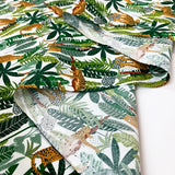 Printed Cotton Poplin Rh Jungle Leopard Fabric Folds