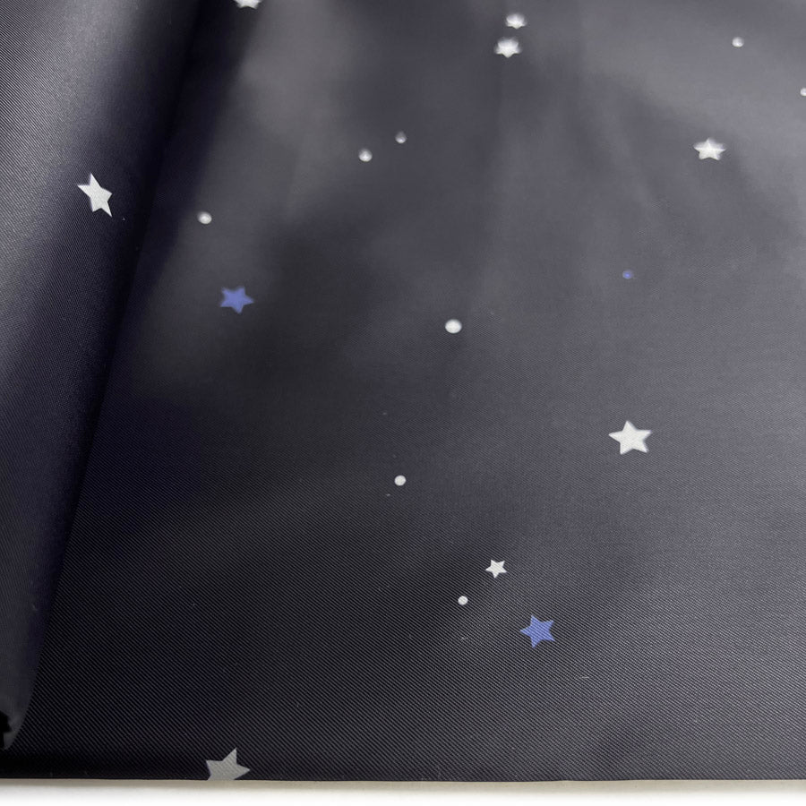 Printed Lining Fabric Navy Blue Star Line Bolt