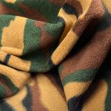 Printed Polyester Fleece Fabric Camouflage Khaki
