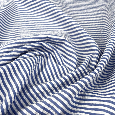 Proper Seersucker - Denim Blue Stripe