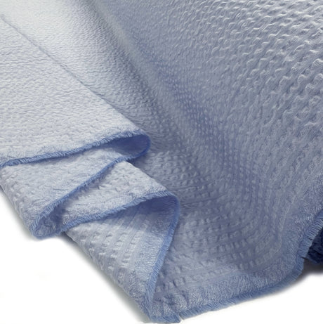 Proper Seersucker Pale Blue Cotton Dressmaking Fabric Fold 2 24309E1C E1E6 4E82 B42C 2Ee042A69989