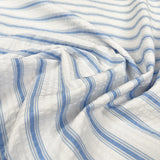 Proper Seersucker Summer Sky Stripe Cotton White Blue Puckered Dress Fabric Cu 88F2B470 B353 4Cc7 9A19 318D9103349E