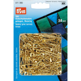 Prym 150 Curved Safety Pins Gold No 2 38mm 071380