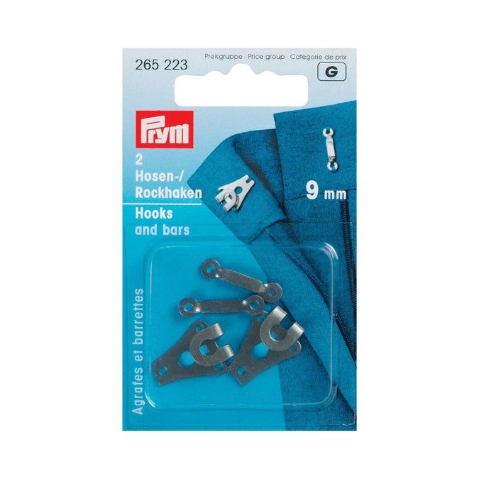 Prym 9mm Hooks And Bars Black 265223