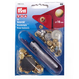 Prym Anorak Press Fasteners Pack 0F 10 Gold Front