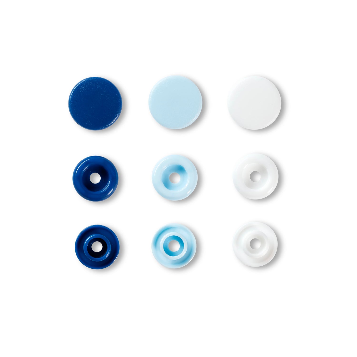 Prym Love  Press Fasteners Blue White Light Blue  393009