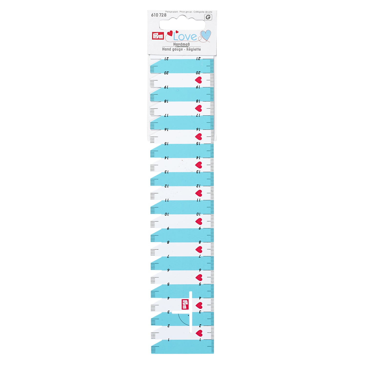 Prym Love Hand Measuring Gauge Blue