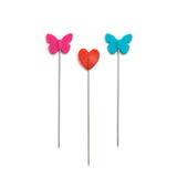 Prym Love Hearts Butterflies Plasti Headed Pins 028521