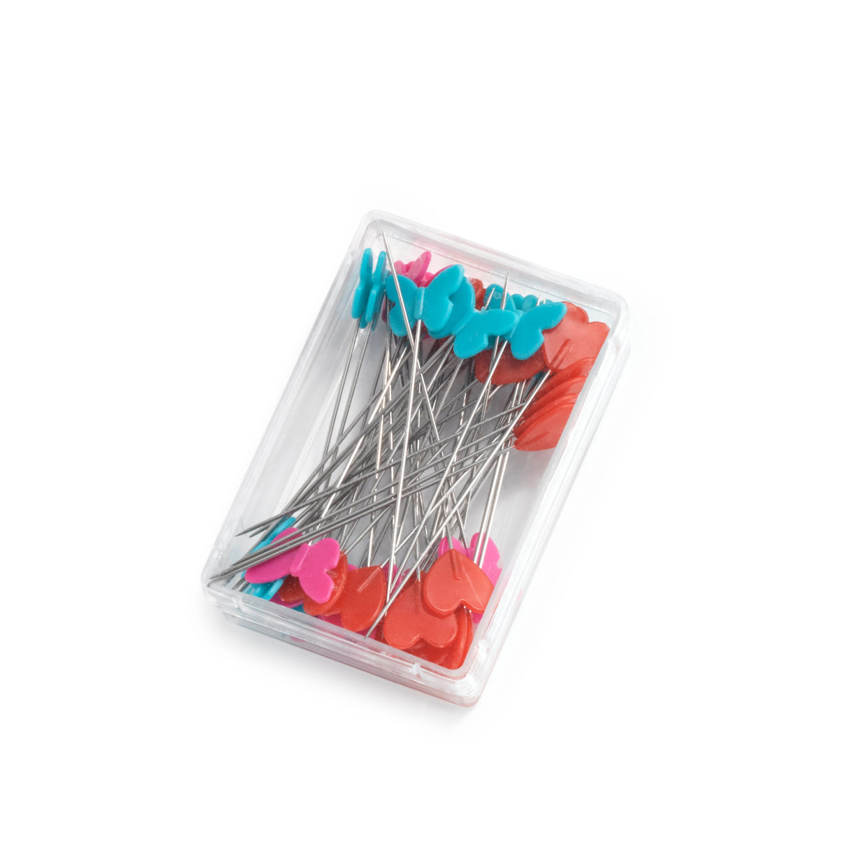 Prym Love Hearts Butterflies Plasti Headed Pins In Box 028521 Box