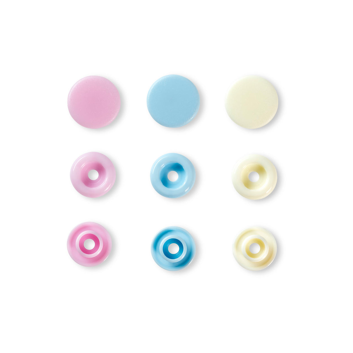 Prym Love Press Fasteners Pink Light Blue Pearl 393007