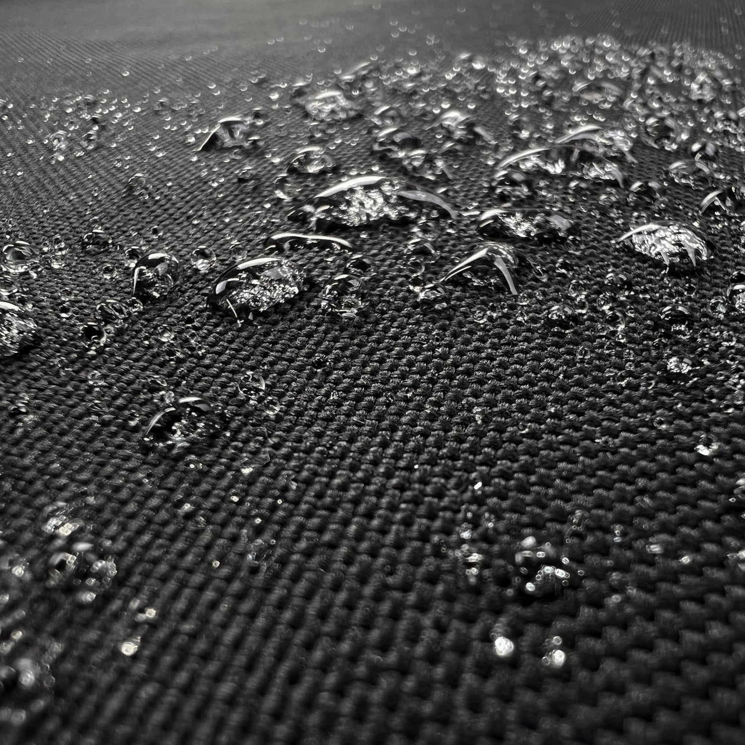Pu Coated Outdoor Heavy Water Resistant Canvas Fabric Black Splash