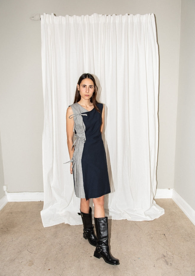 Puff pencil crossover dress pattern 1
