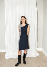 Puff pencil crossover dress pattern 2