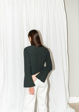 Puff pencil silhouette blouse trumpet sleeve 5