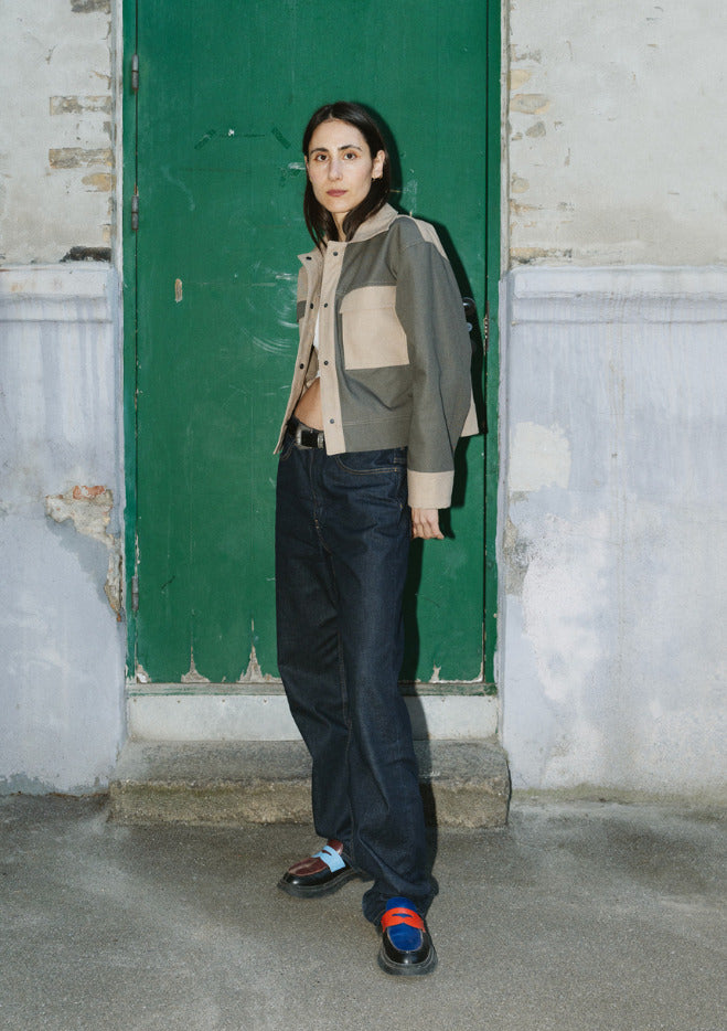 Puff pencil topstitch vest box sleeves 8