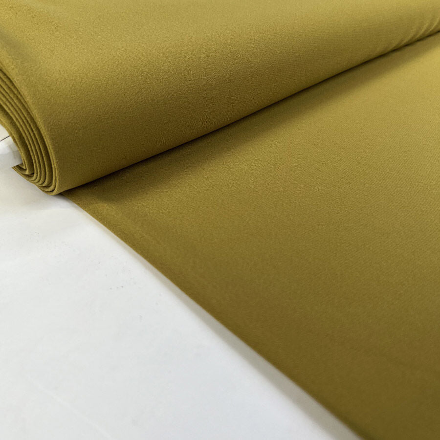 Punch Chartreuse Polyester Midweight Satin Backed Crepe Dress Fabric Bolt