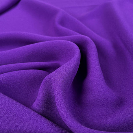 Punch Purple Polyester Midweight Satin Backed Crepe Dress Fabric