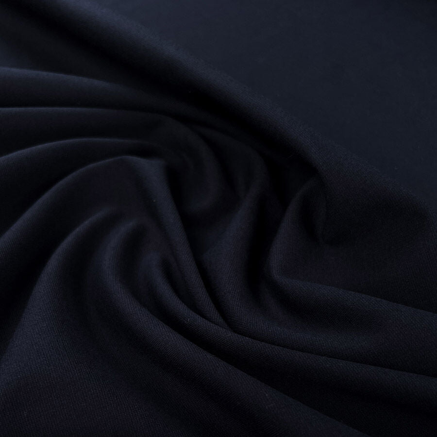 Punto Milano Ink Viscose Elastane Navy Italian Knit Jersey Fabric