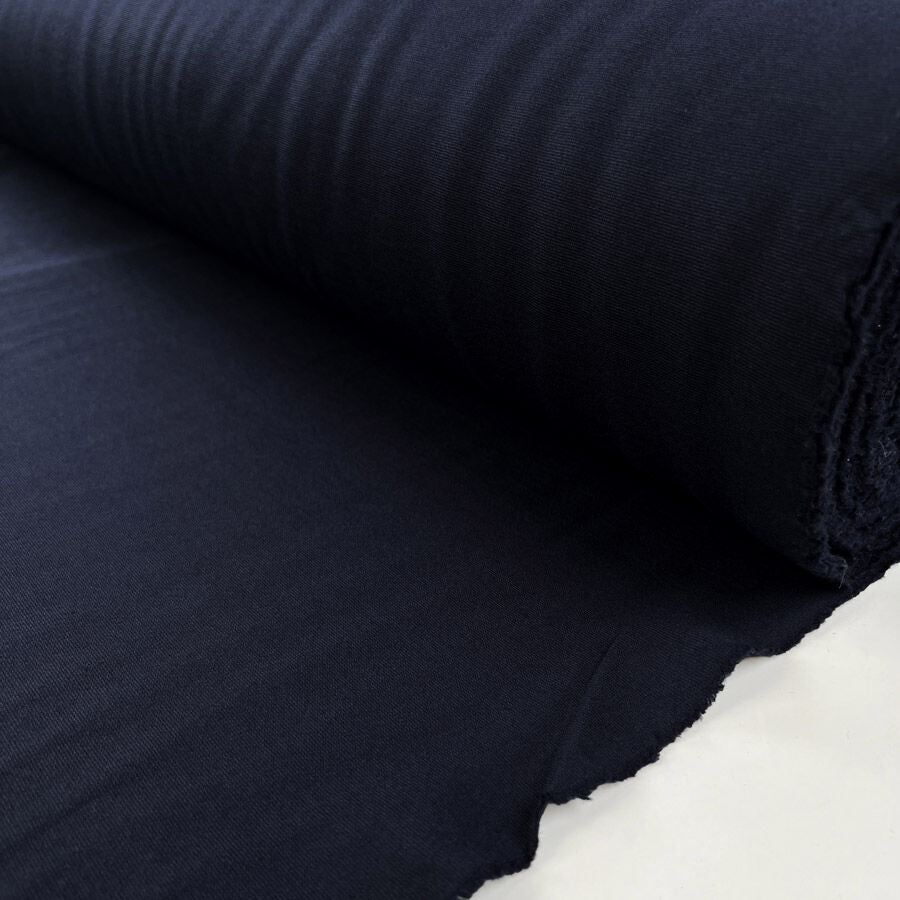 Punto Milano Ink Viscose Elastane Navy Italian Knit Jersey Fabric Roll