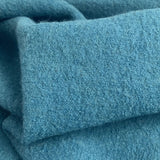 Pure Luxury Boiled Wool Aqua Boiled Wool Cloth Material Fabric Drape Close Up Fabric Photo