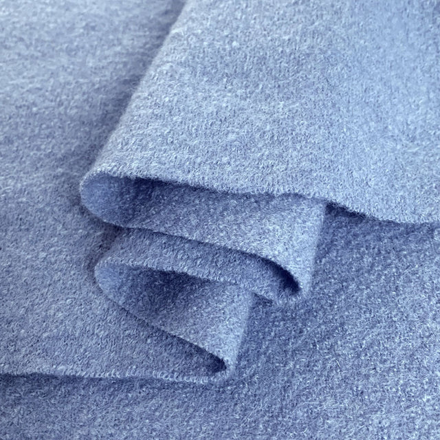Pure Luxury Boiled Wool Pale Blue Boiled Wool Cloth Material Fabric Close Up Fabric Photo