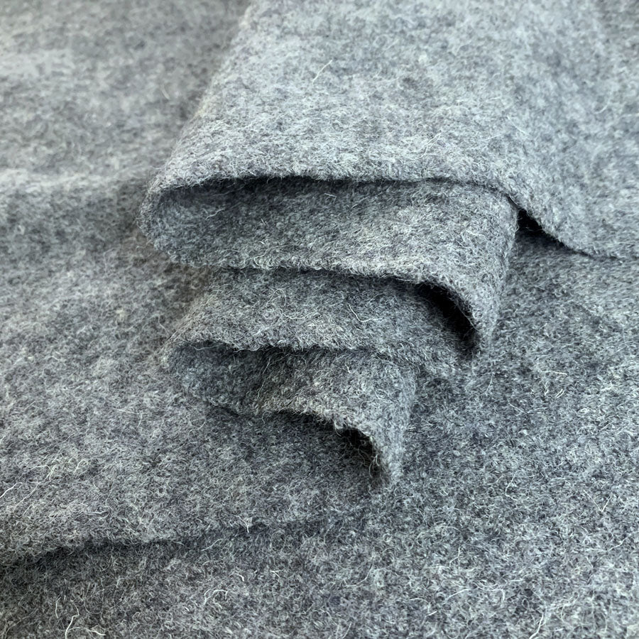 Pure Luxury Boiled Wool Silver Grey Boiled Wool Cloth Material Fabric Close Up Fabric Photo