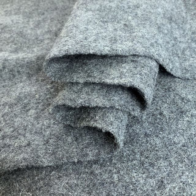 Pure Luxury Boiled Wool Silver Grey Boiled Wool Cloth Material Fabric Close Up Fabric Photo