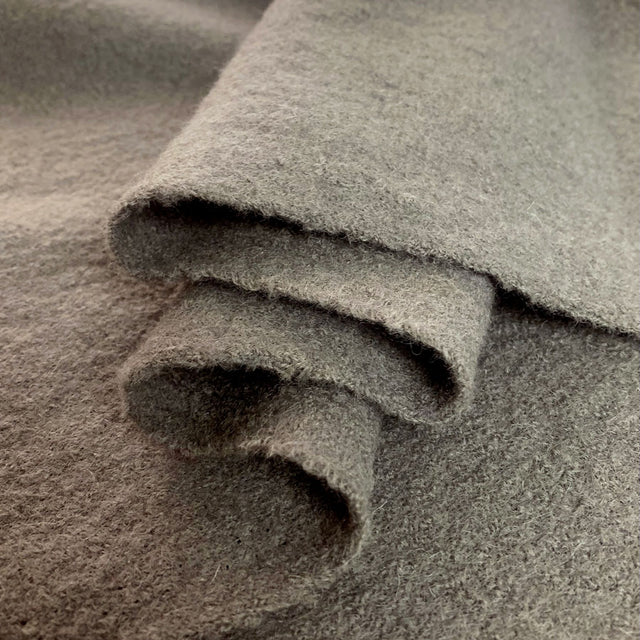 Pure Luxury Boiled Wool Taupe Boiled Wool Cloth Material Fabric Close Up Fabric Photo