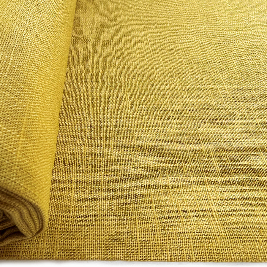 Pure Linen Gold Dressmaking Fabric Roll