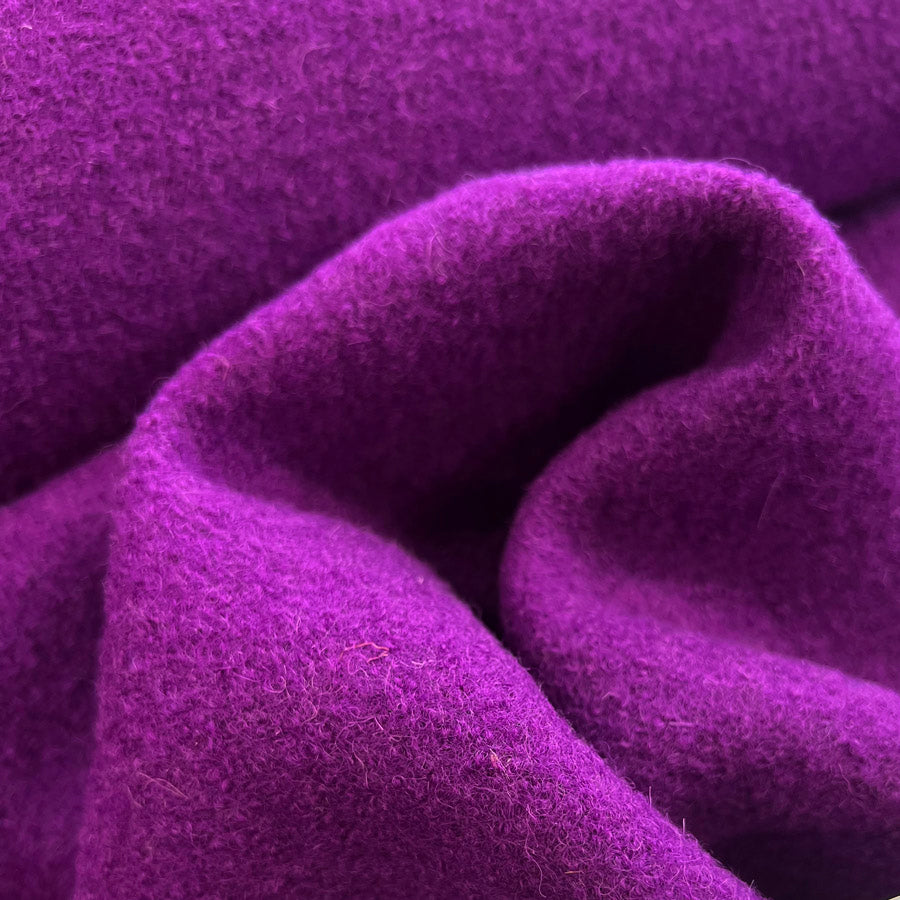 Pure Luxury Australian New Boiled Wool Fuchsia Pink Fabric