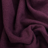 Pure Luxury Boiled Wool Fabric Purple Plum