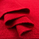 Pure Luxury Boiled Wool Fabric Red Fold
