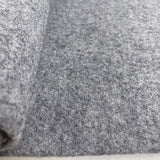 Pure Luxury Boiled Wool Fabric Silver Grey Bolt
