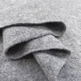 Pure Luxury Boiled Wool Fabric Silver Grey Fold